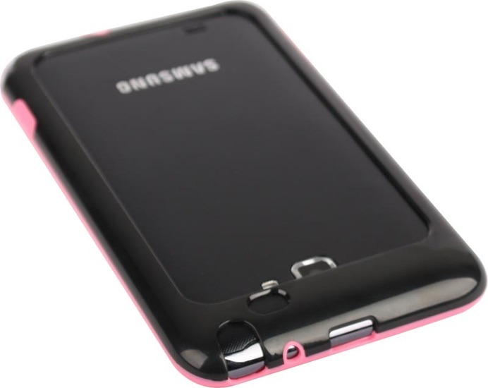 Twins 2Color Bumper fr Samsung Galaxy Note, pink-schwarz -