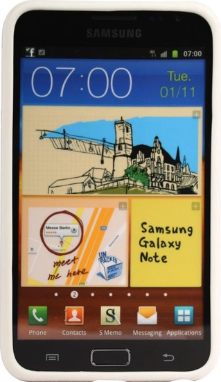 Twins Color Bumper fr Samsung Galaxy Note, wei -