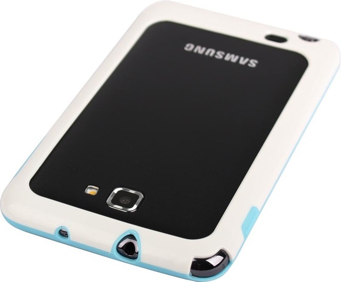 Twins 2Color Bumper fr Samsung Galaxy Note, blau-wei -