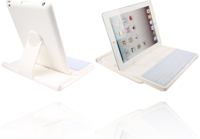 Twins Premium Bluetooth Tastaturfolio fr iPad 2/3, wei