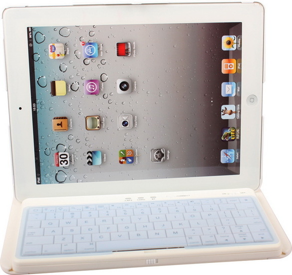 Twins Premium Bluetooth Tastaturfolio fr iPad 2/3, wei -