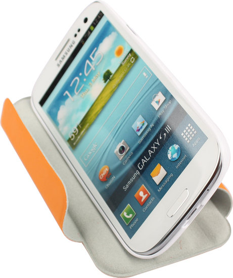 Twins Folio Stand 360 fr Samsung Galaxy S3, orange -