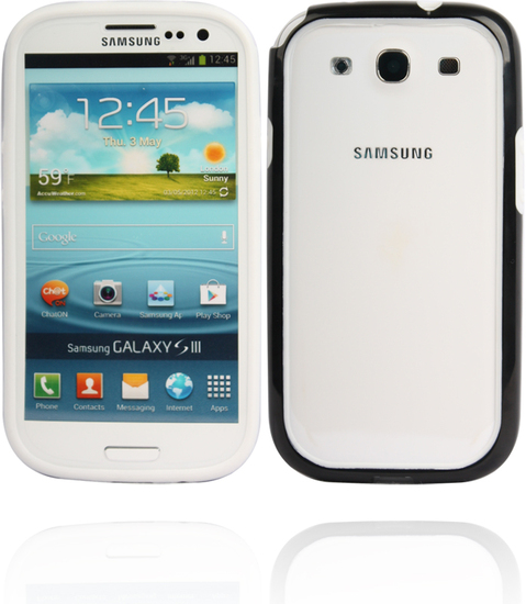 Twins 2Color Bumper fr Samsung Galaxy S3, wei-schwarz