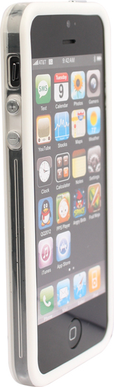 Twins 2Color Bumper fr iPhone 5, wei-transparent -