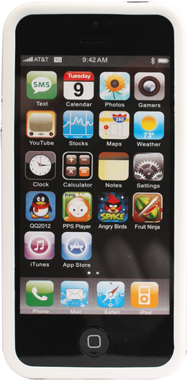 Twins 2Color Bumper fr iPhone 5, wei-transparent -