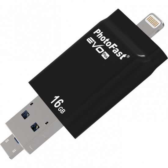PhotoFast i-FlashDrive EVO Plus USB Stick 16GB Lightning, Micro-USB & USB 3.0 IFDEVOPLUS16GB -