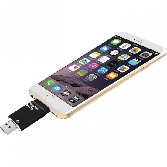 PhotoFast i-FlashDrive EVO Plus USB Stick 8GB Lightning, Micro-USB & USB 3.0 IFDEVOPLUS8GB -