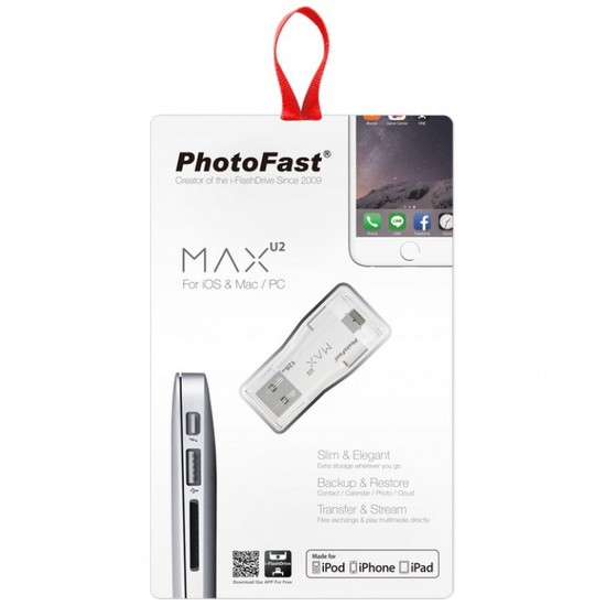 PhotoFast i-FlashDrive MAX USB Stick 64GB Lightning & USB 2.0 IFDMAXU264GB -