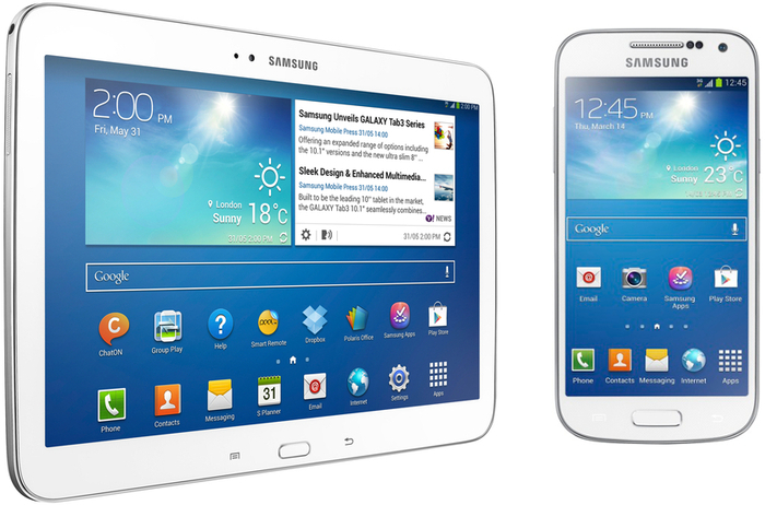 Samsung Galaxy S4 mini, weiß + Galaxy Tab3 10.1 16GB (UMTS), weiß (Vodafone) -