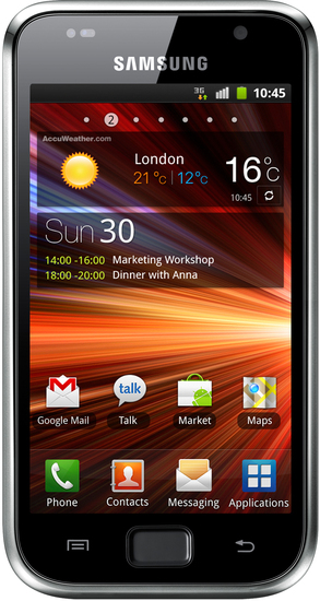 Samsung Galaxy S Plus, metallic black (Vodafone Edition) + Monster Beats Solo, wei (HTC ControlTalk) -