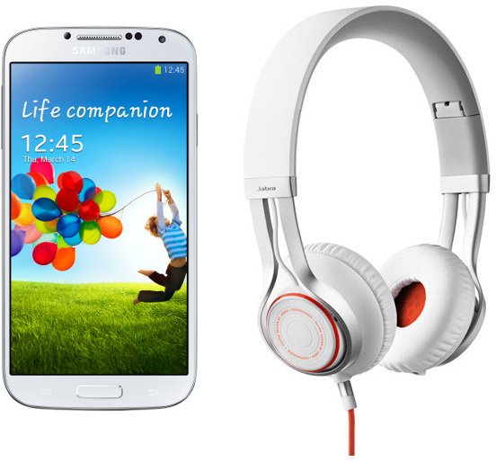 Samsung Galaxy S4 LTE+ 16GB, wei (Telekom) + Jabra Stereo Headset REVO