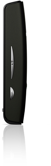 Sony Ericsson XPERIA X10 mini Cover Edition, schwarz-lime-pink - Seitenansicht schwarze Farbschale