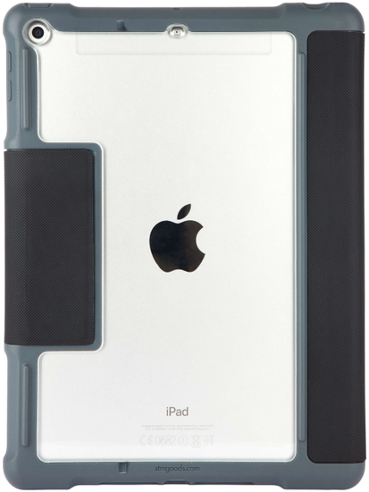 STM Dux Plus DUO Folio Case fr Apple iPad 9,7\" 5./6. Gen. (2017 & 2018), schwarz/transparent -