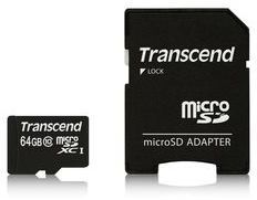 Transcend 64GB microSDXC Class 10 + SD-Adapter