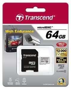 Transcend 64GB mircoSDHC, Class 10, Video Recording