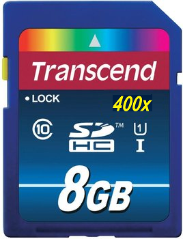 Transcend 8GB SDHC, Class10, UHS-I 400x Premium -