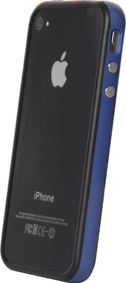 Twins 2Color Bumper fr iPhone 4 / 4S, schwarz-blau -