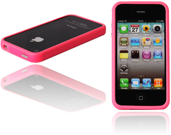 Twins Flashy Bumper fr iPhone 4, pink