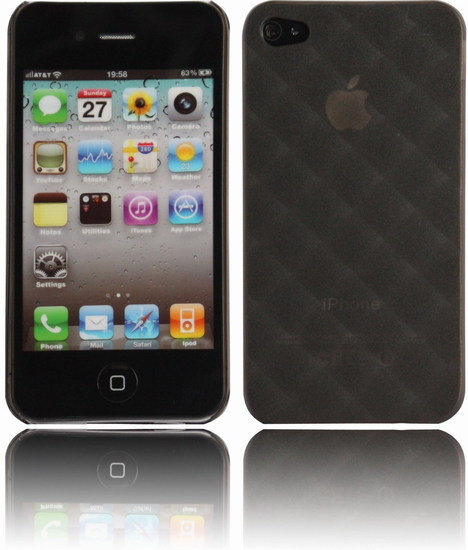 Twins Micro Diamond fr iPhone 4, schwarz-transparent