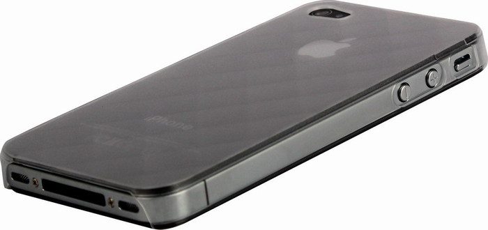 Twins Micro Diamond fr iPhone 4, wei-transparent -