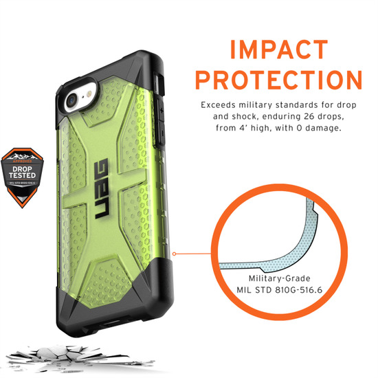 Urban Armor Gear Plasma Case, Apple iPhone SE (2020)/8/7, billie (neon grn), 112043117575 -