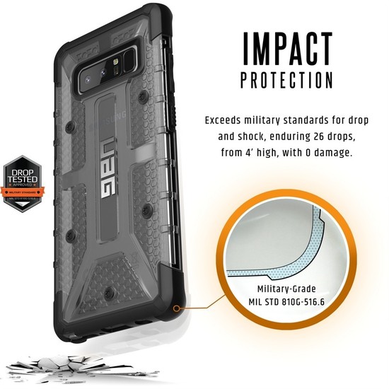 Urban Armor Gear Plasma Case - Samsung Galaxy Note8 - ash (grau transparent) -