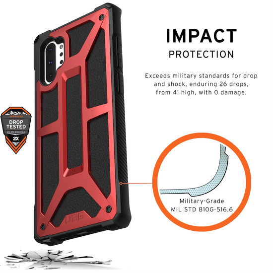 Urban Armor Gear UAG Monarch Case, Samsung Galaxy Note 10+, crimson (rot), 211751119494 -