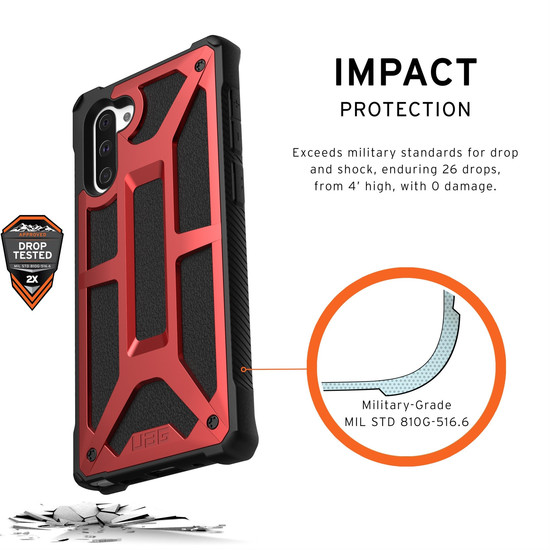 Urban Armor Gear UAG Monarch Case, Samsung Galaxy Note 10, crimson (rot), 211741119494 -