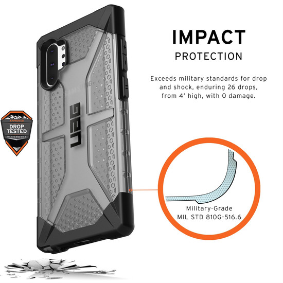 Urban Armor Gear UAG Plasma Case, Samsung Galaxy Note 10+, ash (grau transparent), 211753113131 -