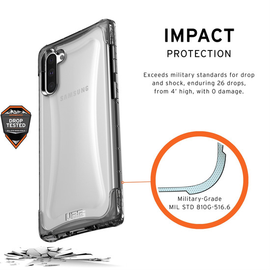 Urban Armor Gear UAG Plyo Case, Samsung Galaxy Note 10, ice (transparent), 211742114343 -