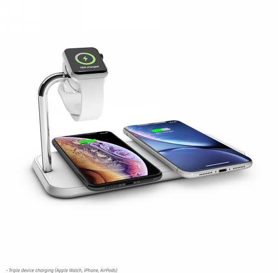 ZENS Aluminium Dual Wireless Charger + Apple Watch 10W, Qi, wei, ZEDC05W/00 -