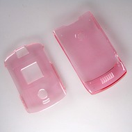 Strax Oberschale Click-On Motorola V3 pink transparent