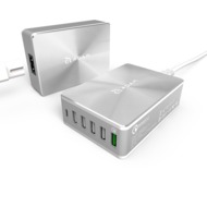 ADAM Elements OMNIA PA601- Multi USB Charger with QC 3.0 Port , Silver -