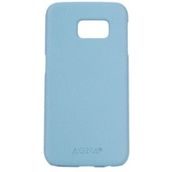 AGNA iPlate Real Leather for Galaxy S6 sky blue