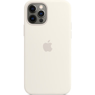 Apple Silikon Case iPhone 12/ 12 Pro mit MagSafe (weiß)