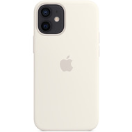 Apple Silikon Case iPhone 12 mini mit MagSafe (weiß)