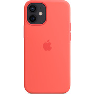Apple Silikon Case iPhone 12 mini mit MagSafe (zitruspink)
