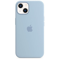 Apple Silikon Case iPhone 13 mit MagSafe dunstblau