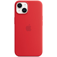 Apple Silikon Case iPhone 14 mit MagSafe rot