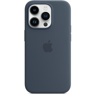 Apple Silikon Case iPhone 14 Pro mit MagSafe sturmblau