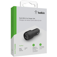 Belkin Dual USB-A Kfz-Ladegert, 24W, schwarz