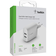 Belkin Dual USB-A Ladegert, 24W, wei