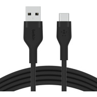 Belkin Flex USB-A/ USB-C Silikon-Kabel, 2m, schwarz