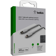Belkin Lightning/ USB-C Kabel ummantelt mfi 1m wei