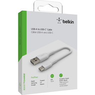 Belkin USB-C/ USB-A Kabel PVC, 15cm, wei