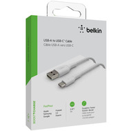 Belkin USB-C/ USB-A Kabel ummantelt, 1m, wei