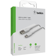 Belkin USB-C/ USB-A Kabel ummantelt, 2m, wei