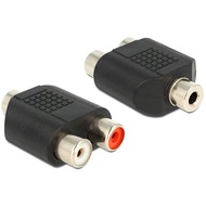 DeLock Adapter Audio Klinke 3,5 mm Buchse > 2 x Cinch Buchse