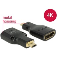 DeLock Adapter HDMI Micro-DStecker > HDMI-A Buchse 4K sch