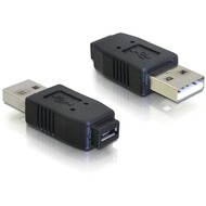 DeLock Adapter USB micro-A+B Buchse zu USB2.0-A Stecker